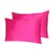 Homeroots 20 x 40 in. Fuchsia Dreamy Silky Satin King Size Pillowcases 387849 - alternate 2